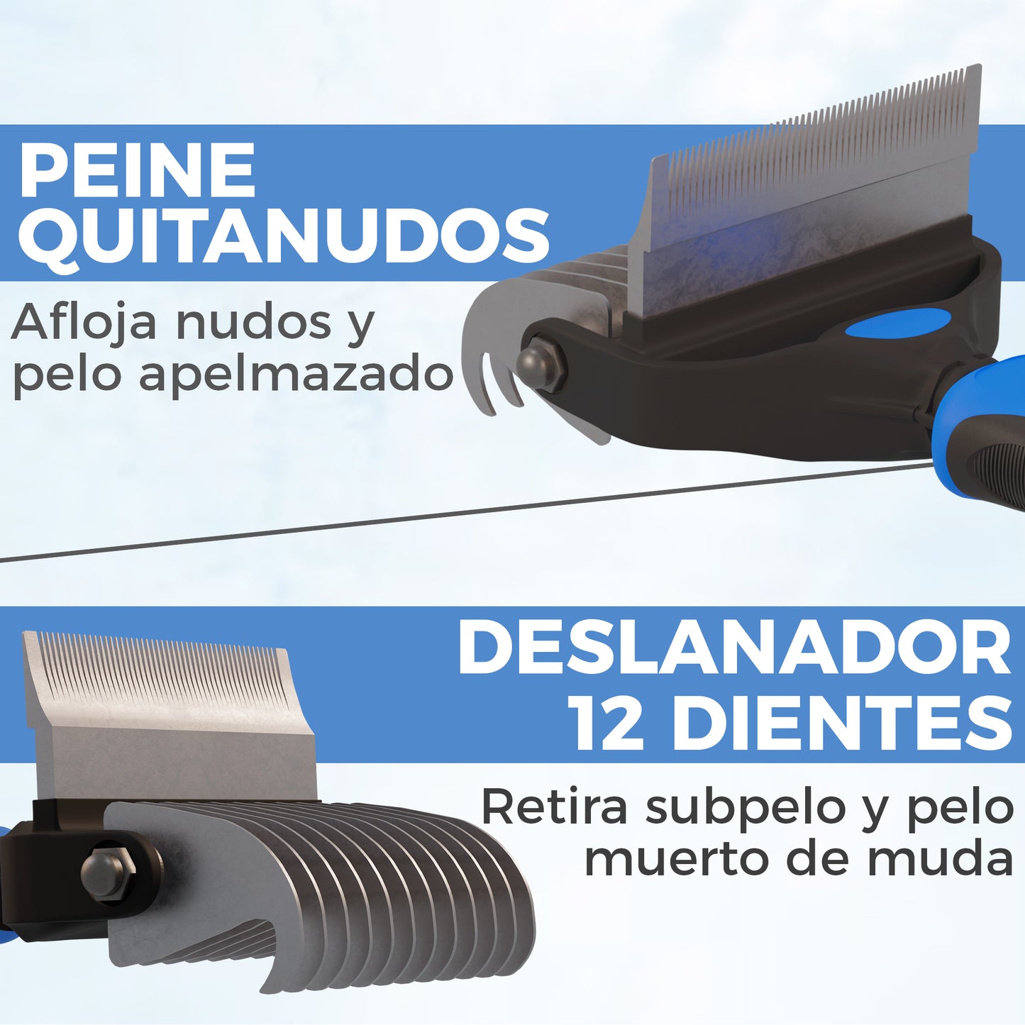 Pack Cuidado Gatos | Cepillo Deslanador para Gatos + Pala Arenero XL